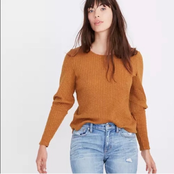 Madewell Tops - Madewell Ribbed Bubble Sleeve Top